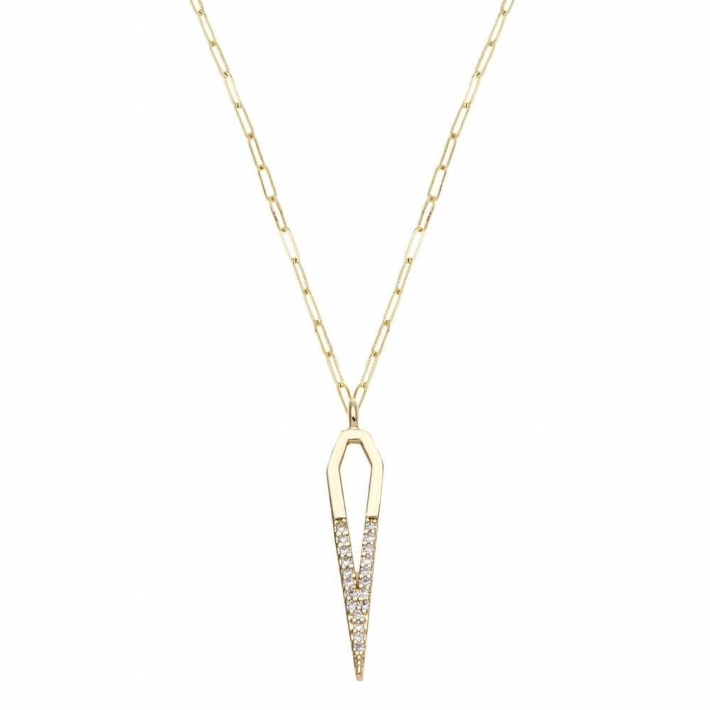 NEW ADRIANA PAPPAS women's cosmo spike necklace in gold